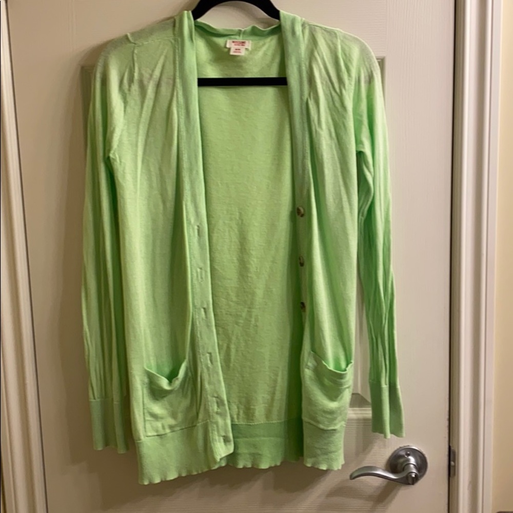 Light bright green cardigan